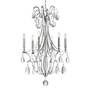 Hudson Valley - 9324-PN - Six Light Chandelier - Crawford - Polished Nickel