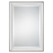 Uttermost - 09081 - Mirror - Lahvahn - Gloss White w/Silver Leaf