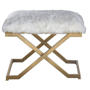 Uttermost - 23278 - Bench - Farran - Antiqued Gold Leaf