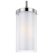 Generation Lighting - P1334SN/CH - One Light Pendant - Jonah - Satin Nickel / Chrome