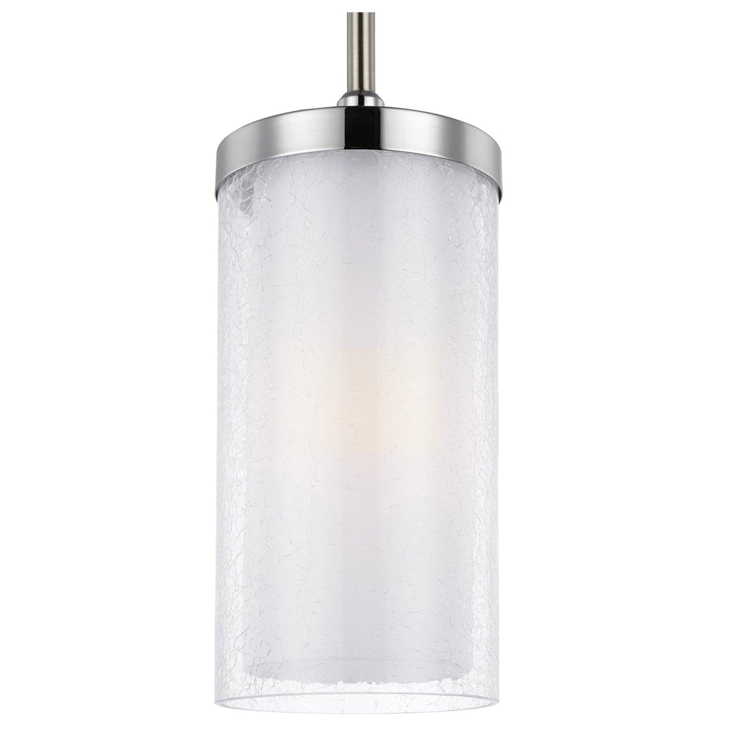 Generation Lighting - P1334SN/CH - One Light Pendant - Jonah - Satin Nickel / Chrome