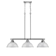 Golden - 3602-3LP CH-WH - Three Light Linear Pendant - Duncan - Chrome