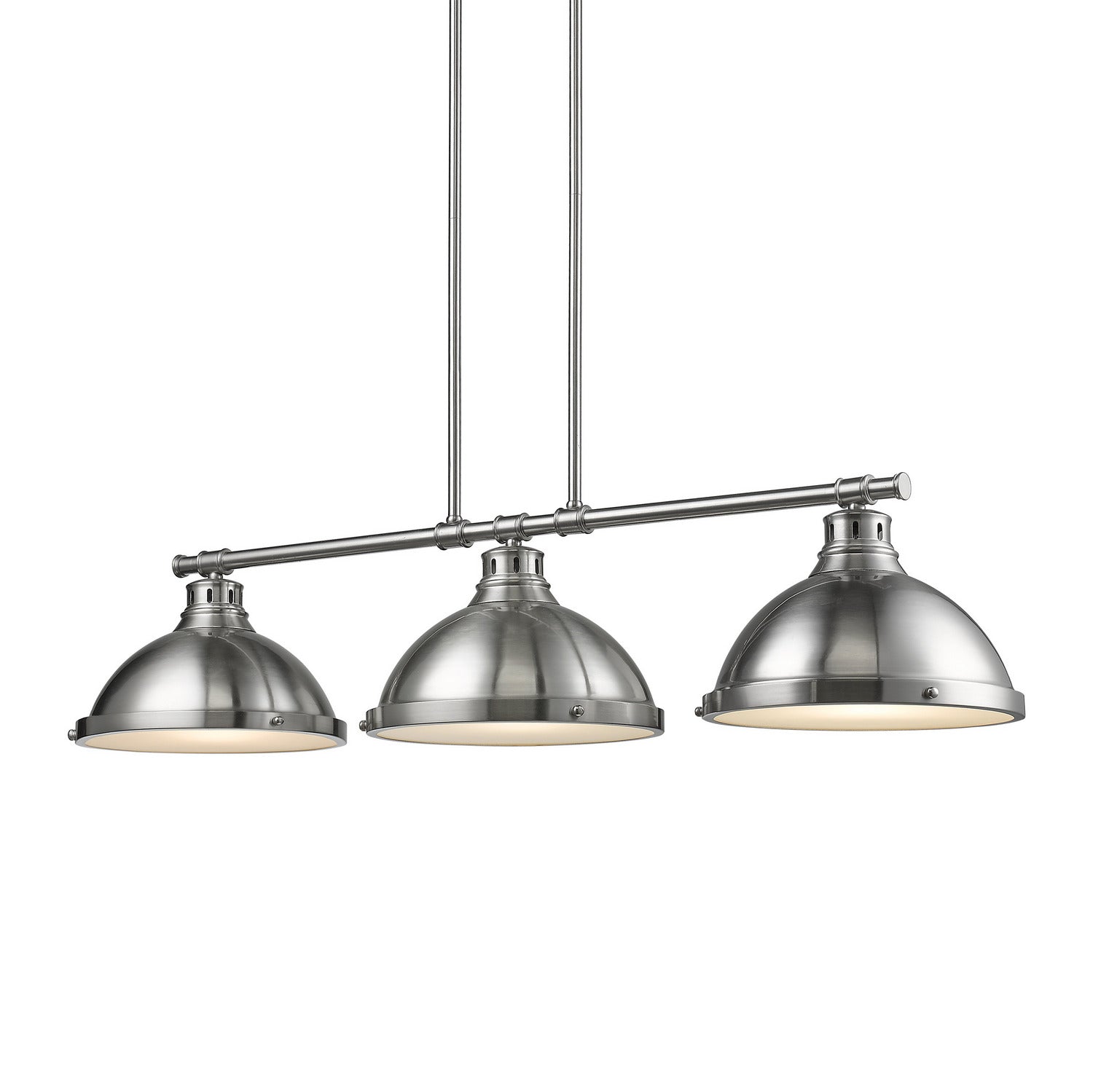 Golden - 3602-3LP PW-PW - Three Light Linear Pendant - Duncan - Pewter