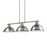 Golden - 3602-3LP PW-PW - Three Light Linear Pendant - Duncan - Pewter