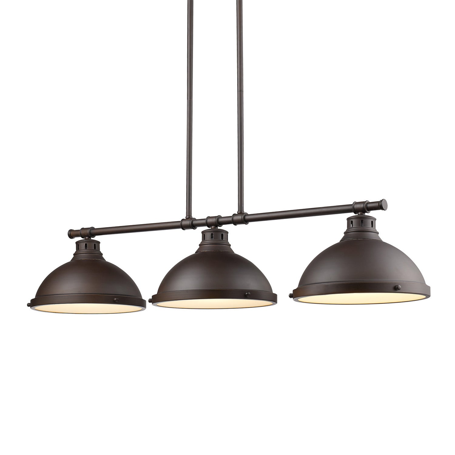 Golden - 3602-3LP RBZ-RBZ - Three Light Linear Pendant - Duncan - Rubbed Bronze