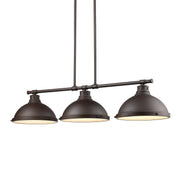 Golden - 3602-3LP RBZ-RBZ - Three Light Linear Pendant - Duncan - Rubbed Bronze