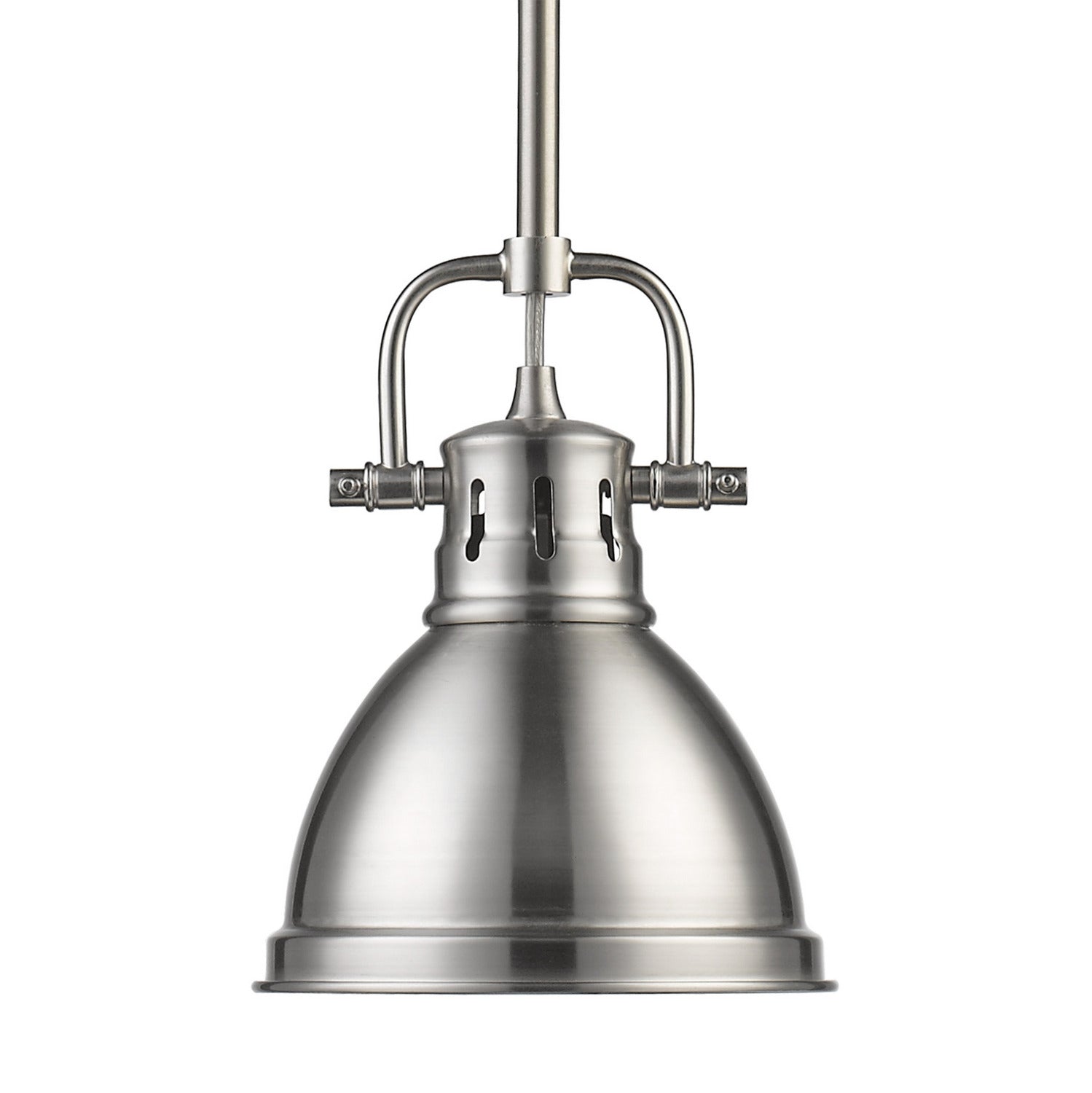 Golden - 3604-M1L PW-PW - One Light Mini Pendant - Duncan - Pewter