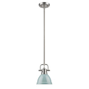 Golden - 3604-M1L PW-SF - One Light Mini Pendant - Duncan - Pewter