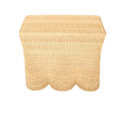 Bonnie Rattan Scalloped Console Table, Natural