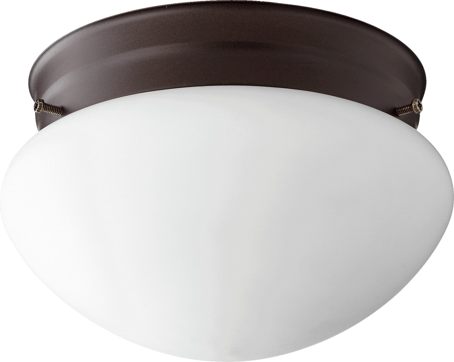 Quorum - 3023-6-86 - One Light Ceiling Mount - 3023 Opal Mushrooms - Oiled Bronze|Satin Opal