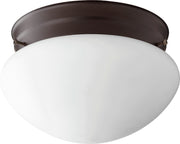Quorum - 3023-6-86 - One Light Ceiling Mount - 3023 Opal Mushrooms - Oiled Bronze|Satin Opal
