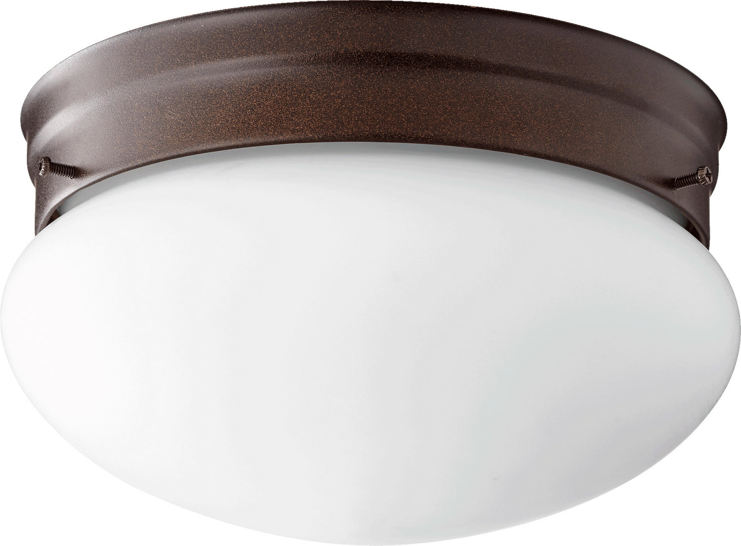 Quorum - 3023-8-86 - Two Light Ceiling Mount - 3023 Opal Mushrooms - Oiled Bronze|Satin Opal