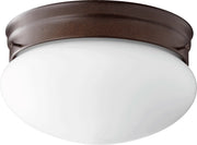 Quorum - 3023-8-86 - Two Light Ceiling Mount - 3023 Opal Mushrooms - Oiled Bronze|Satin Opal