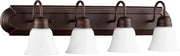 Quorum - 5094-4-86 - Four Light Vanity - Campbell - Oiled Bronze|Satin Opal