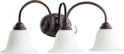 Quorum - 5110-3-186 - Three Light Vanity - Spencer - Oiled Bronze|Satin Opal