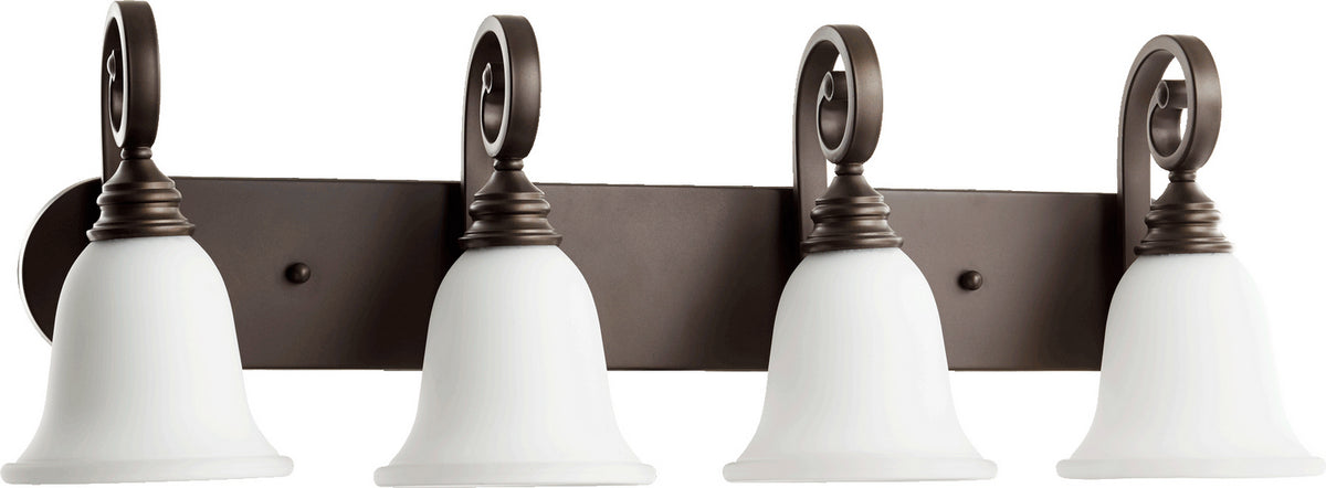 Quorum - 5154-4-186 - Four Light Vanity - Bryant - Oiled Bronze|Satin Opal