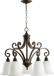 Quorum - 6354-5-186 - Five Light Chandelier - Bryant - Oiled Bronze|Satin Opal