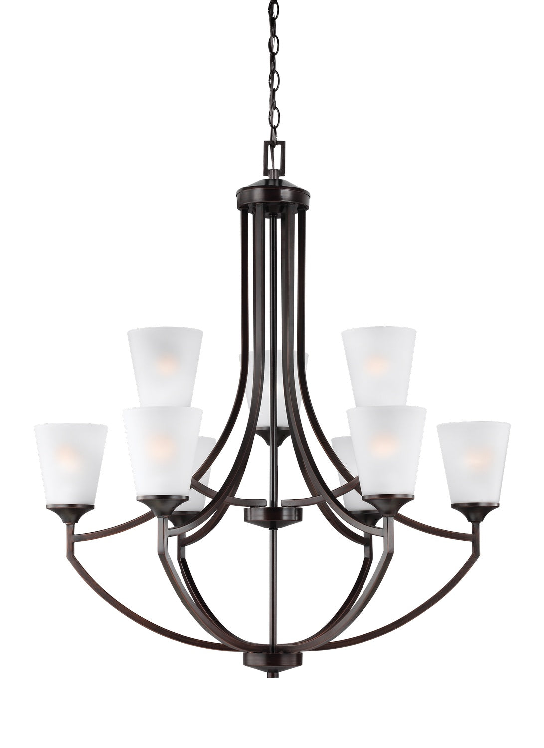 Generation Lighting - 3124509-710 - Nine Light Chandelier - Hanford - Bronze