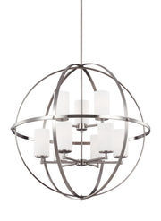 Generation Lighting - 3124609-962 - Nine Light Chandelier - Alturas - Brushed Nickel