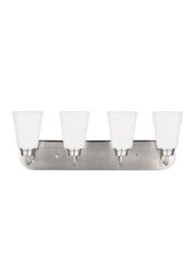 Generation Lighting - 4415204-962 - Four Light Wall / Bath - Kerrville - Brushed Nickel