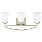 Generation Lighting - 4424503-962 - Three Light Wall / Bath - Hanford - Brushed Nickel