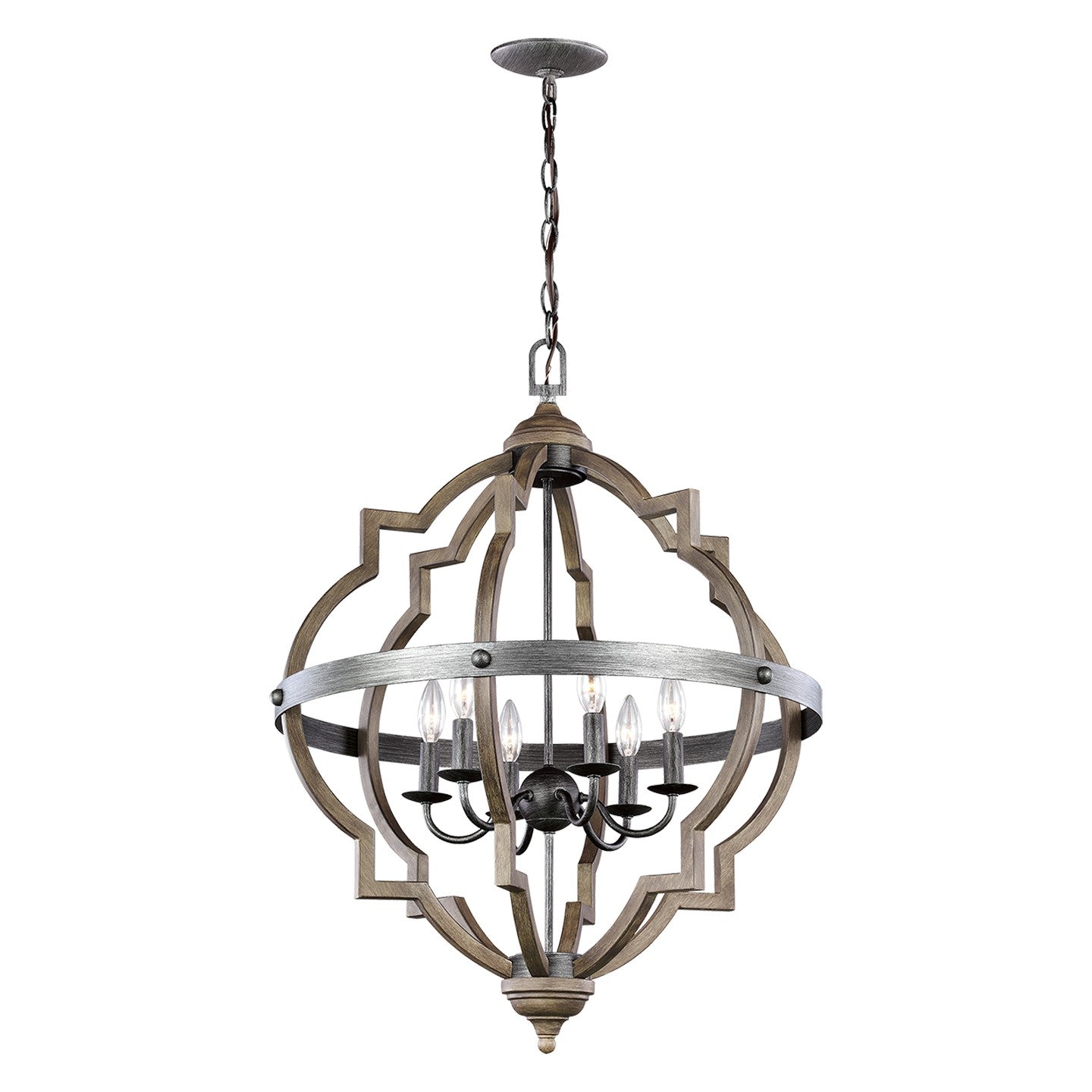Generation Lighting - 5124906-846 - Six Light Hall / Foyer Pendant - Socorro - Stardust
