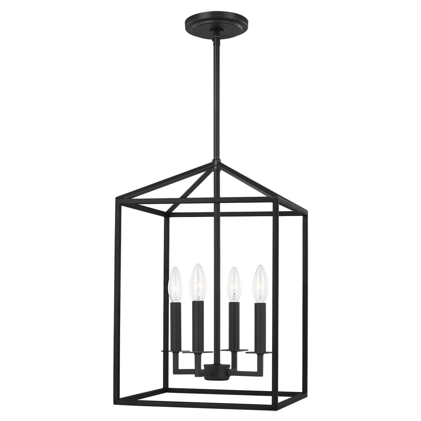 Generation Lighting - 5215004-112 - Four Light Hall / Foyer - Perryton - Midnight Black