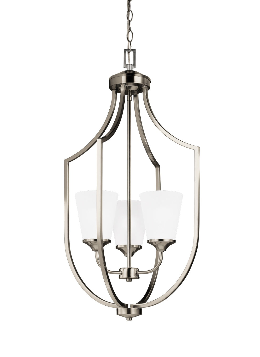 Generation Lighting - 5224503-962 - Three Light Hall / Foyer Pendant - Hanford - Brushed Nickel