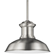 Generation Lighting - 6247701-04 - One Light Outdoor Pendant - Fredricksburg - Satin Aluminum