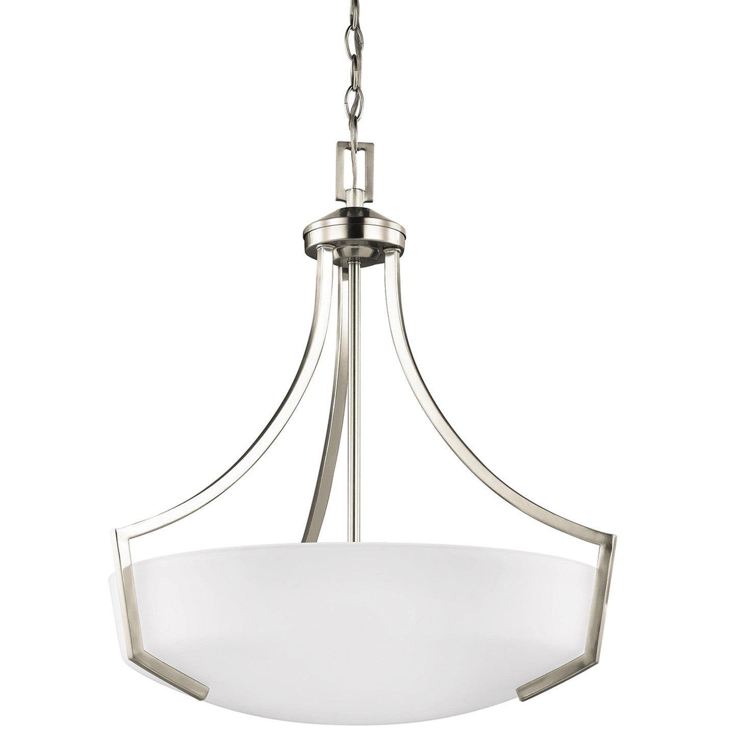 Generation Lighting - 6624503-962 - Three Light Pendant - Hanford - Brushed Nickel