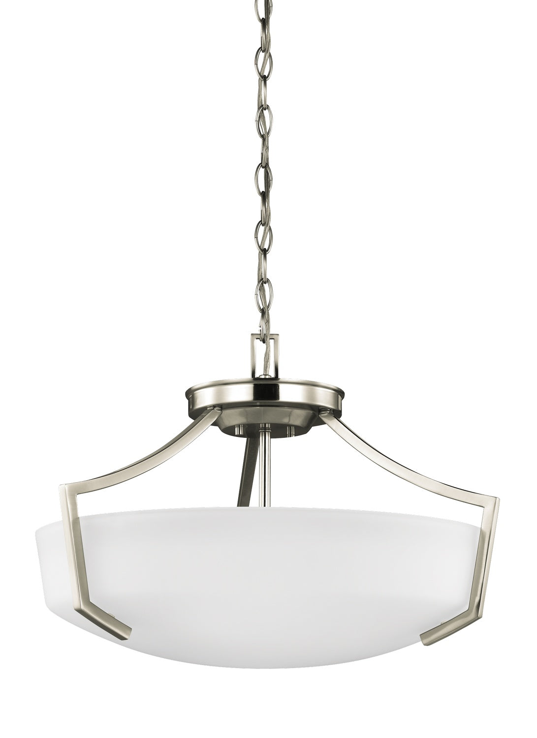 Generation Lighting - 7724503-962 - Three Light Semi-Flush Convertible Pendant - Hanford - Brushed Nickel