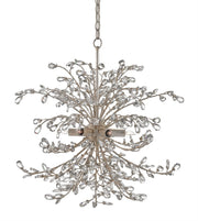 Currey and Company - 9439 - Six Light Chandelier - Silver Granello