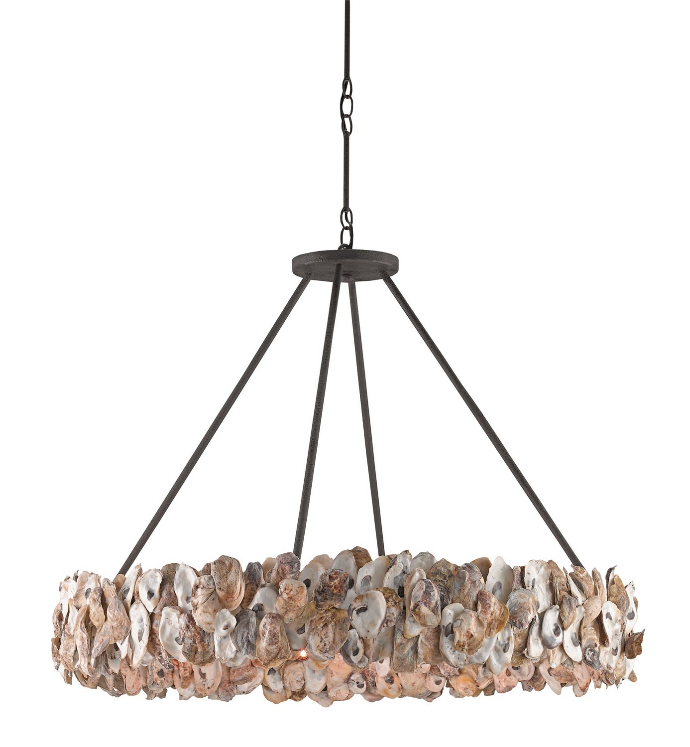 Currey and Company - 9672 - Eight Light Chandelier - Textured Bronze/Natural