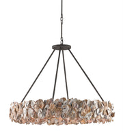 Currey and Company - 9672 - Eight Light Chandelier - Textured Bronze/Natural