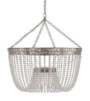 Currey and Company - 9685 - Eight Light Chandelier - Contemporary Silver Leaf/Distressed Silver Leaf