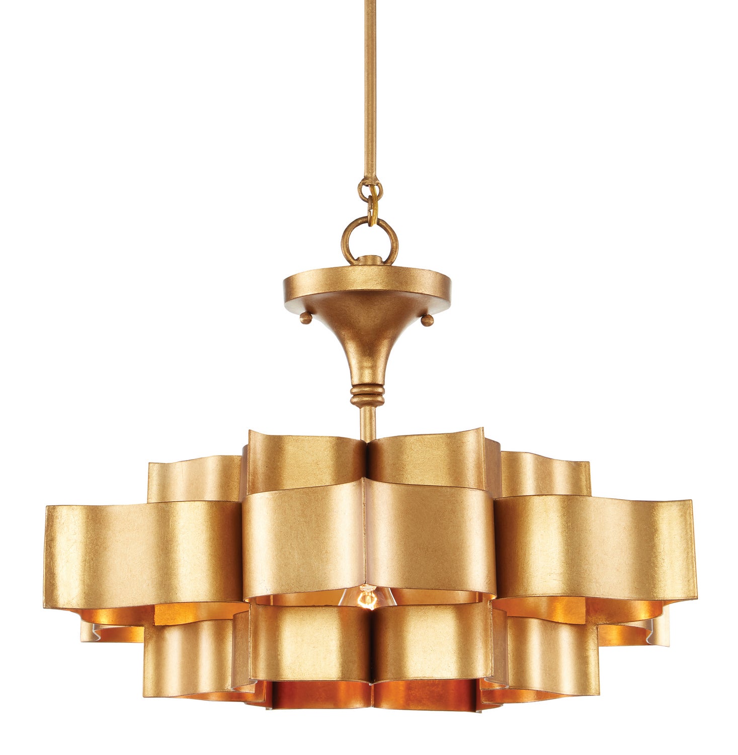 Currey and Company - 9944 - One Light Chandelier - Antique Gold Leaf