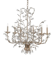 Currey and Company - 9973 - Six Light Chandelier - Silver Granello