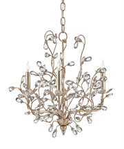Currey and Company - 9974 - Three Light Chandelier - Silver Granello