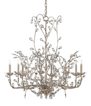 Currey and Company - 9975 - Eight Light Chandelier - Silver Granello