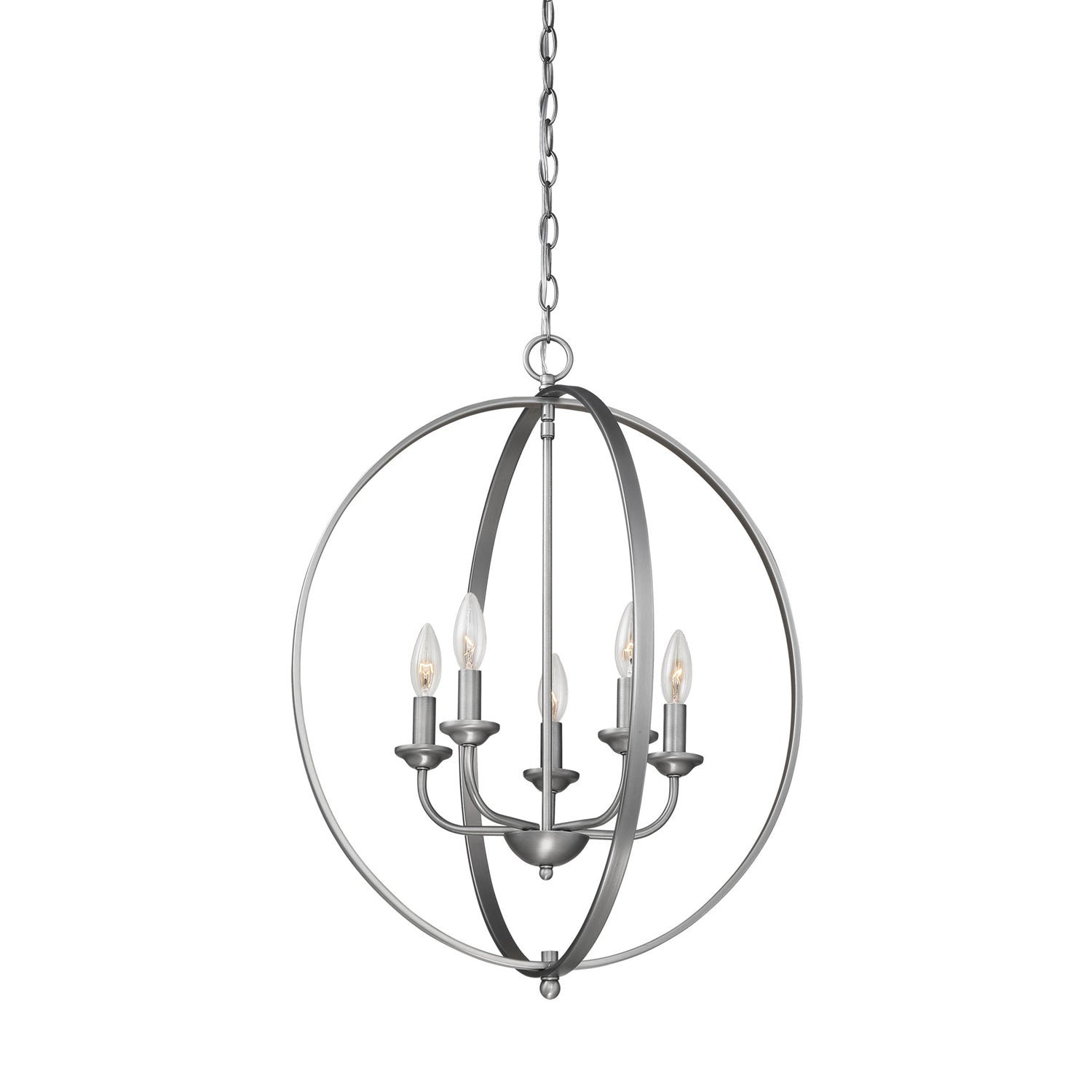Millennium - 3035-BPW - Five Light Pendant - Brushed Pewter