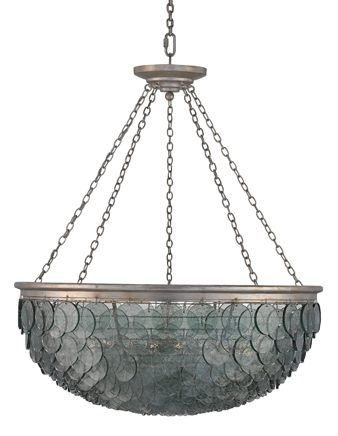 Currey and Company - 9511 - 20 Light Chandelier - Silver Leaf