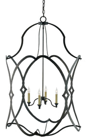 Currey and Company - 9000-0025 - Four Light Lantern - Charisma Collection - French Black
