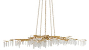 Currey and Company - 9000-0040 - Ten Light Chandelier - Washed Lucerne Gold/Natural