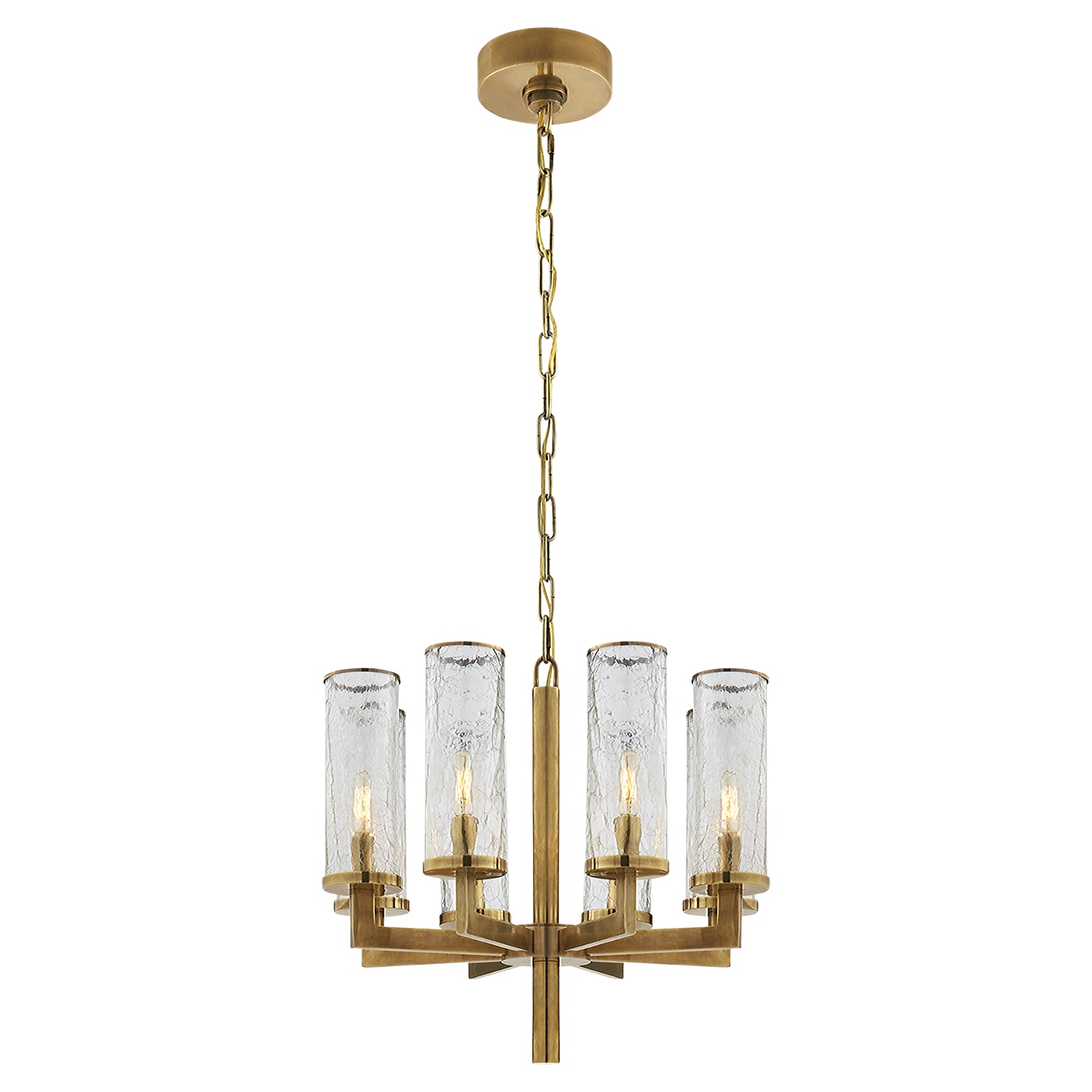 Visual Comfort Signature - KW 5200AB-CRG - Eight Light Chandelier - Liaison - Antique-Burnished Brass