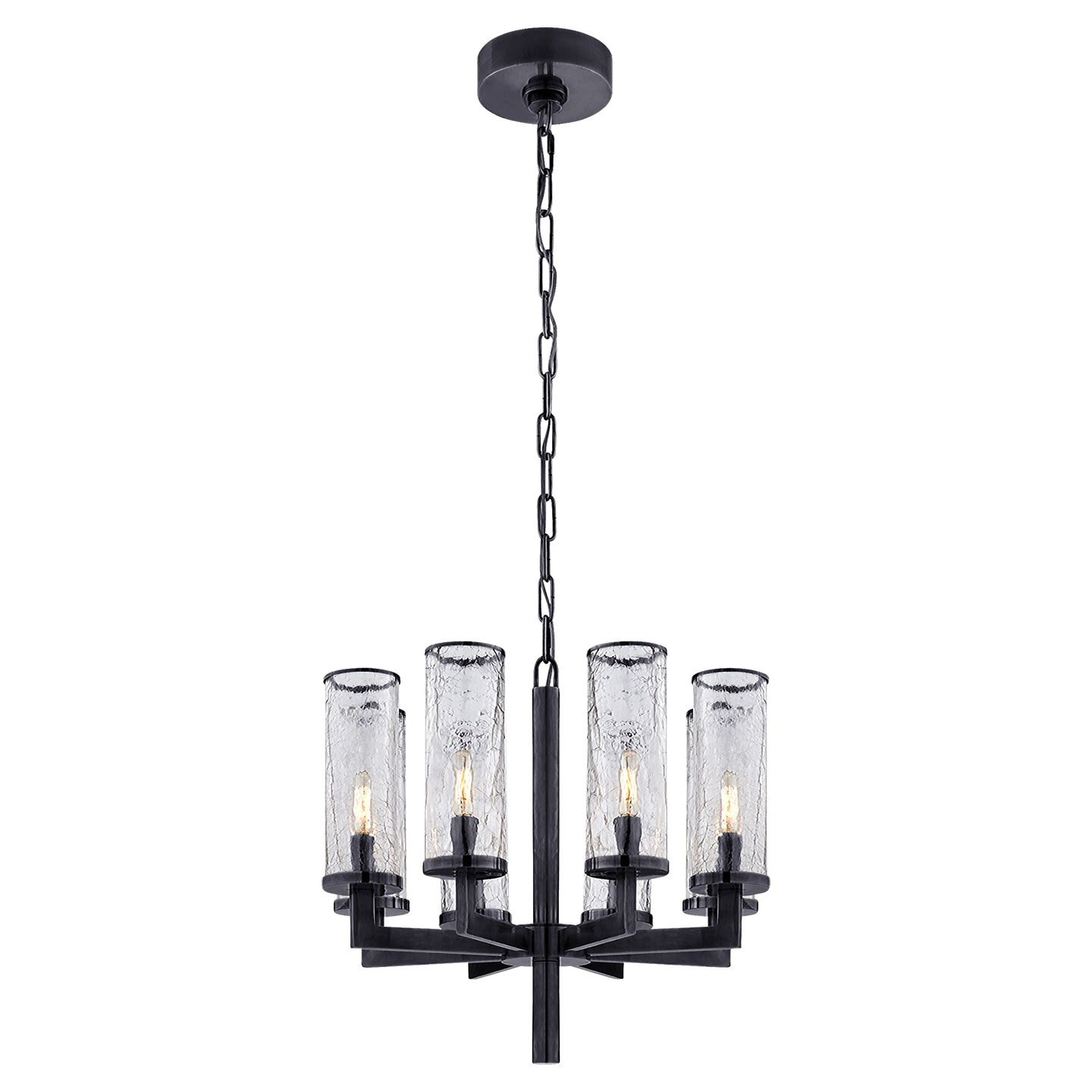 Visual Comfort Signature - KW 5200BZ-CRG - Eight Light Chandelier - Liaison - Bronze