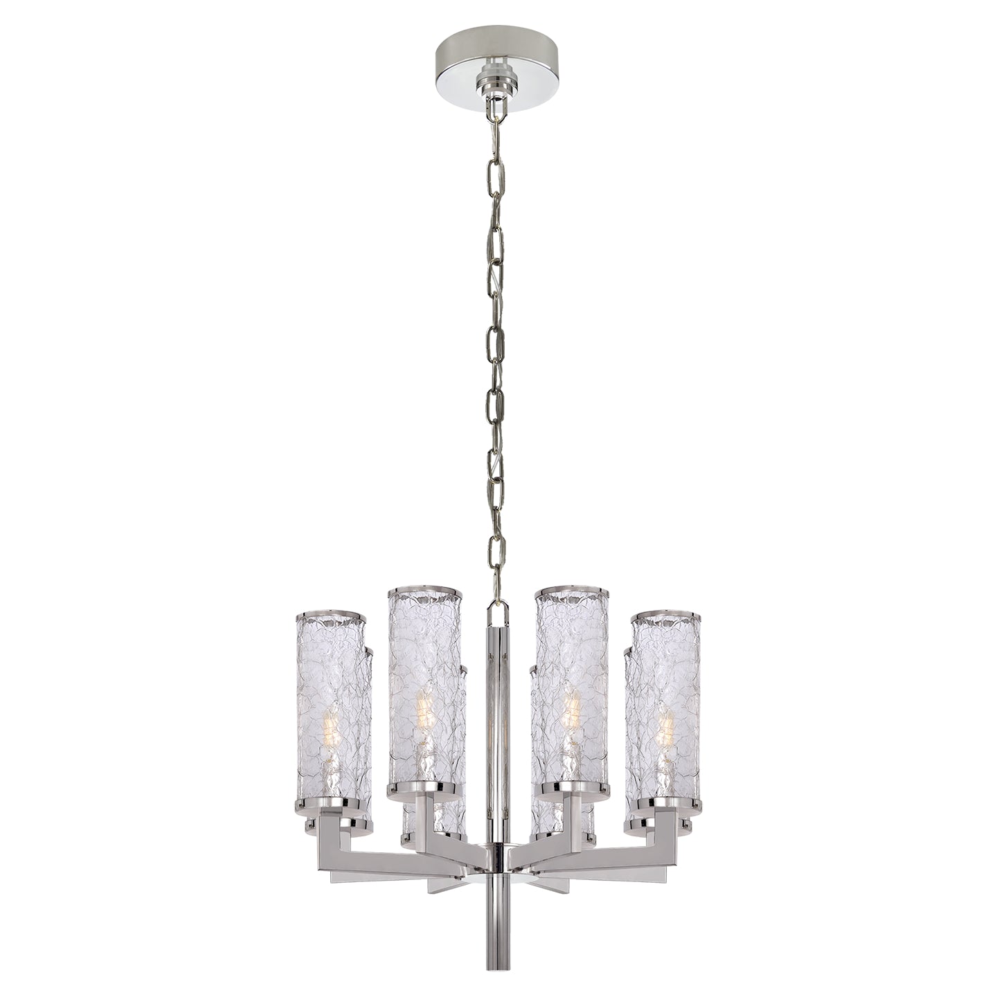 Visual Comfort Signature - KW 5200PN-CRG - Eight Light Chandelier - Liaison - Polished Nickel