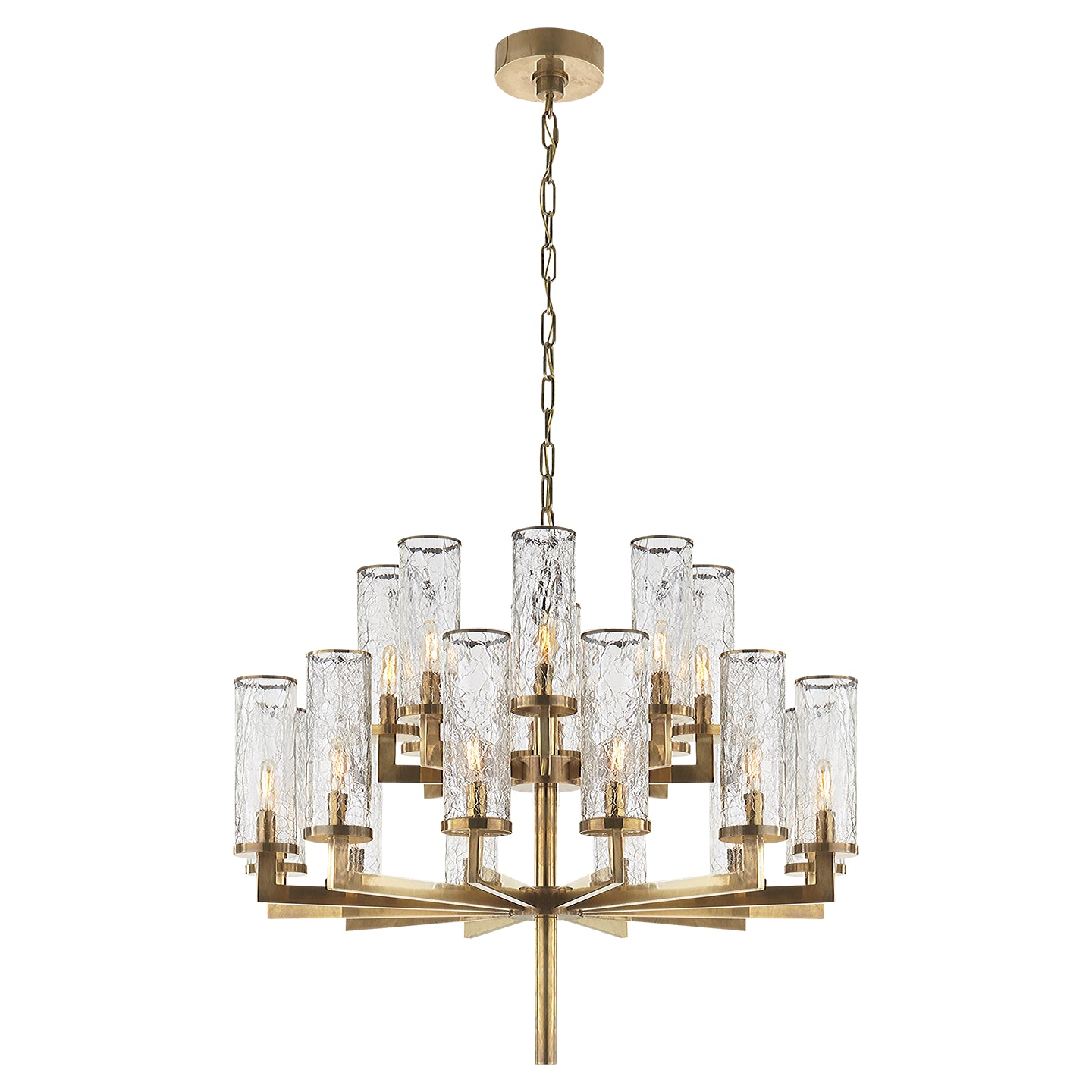 Visual Comfort Signature - KW 5201AB-CRG - 20 Light Chandelier - Liaison - Antique-Burnished Brass