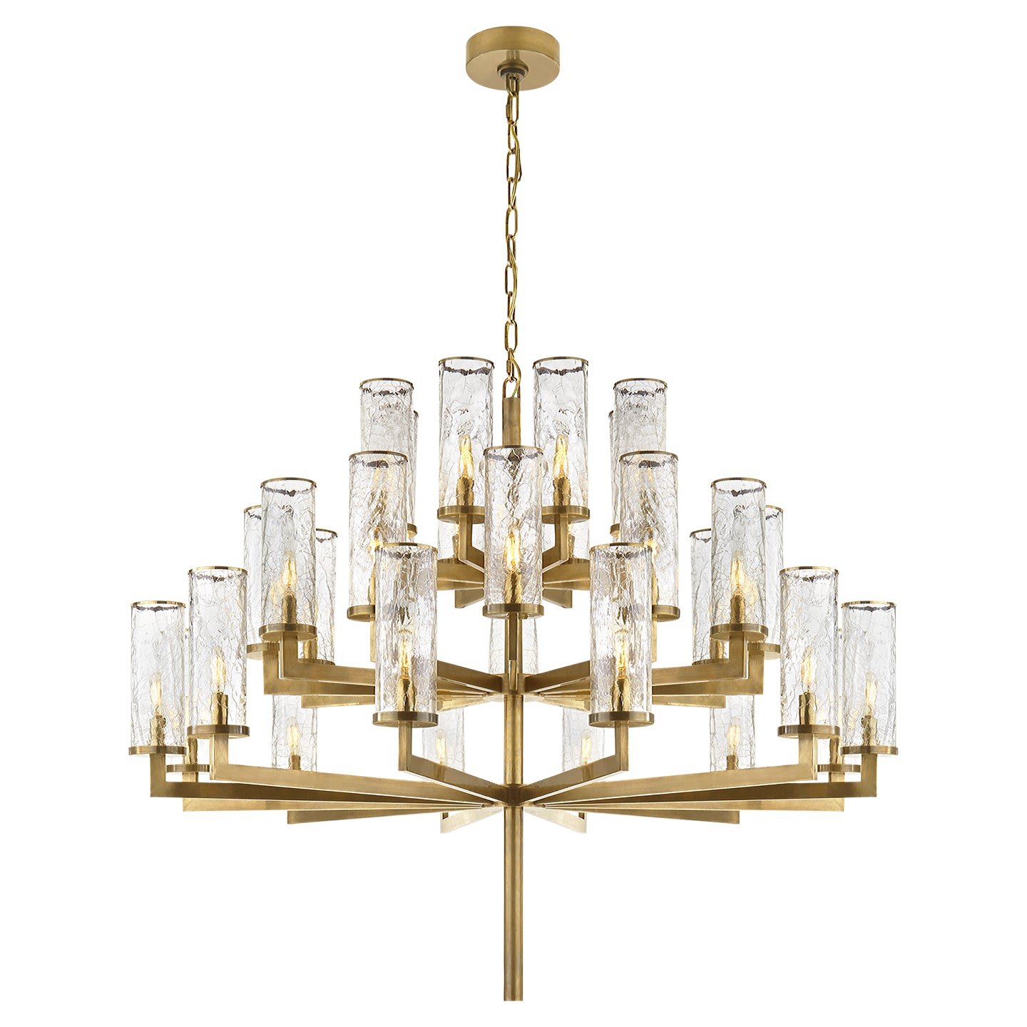 Visual Comfort Signature - KW 5202AB-CRG - 32 Light Chandelier - Liaison - Antique-Burnished Brass