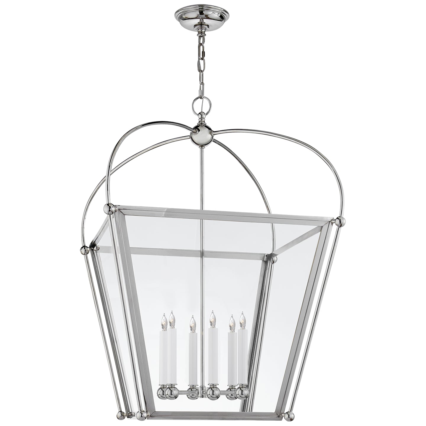 Visual Comfort Signature - CHC 3440PN-CG - Six Light Lantern - Riverside - Polished Nickel