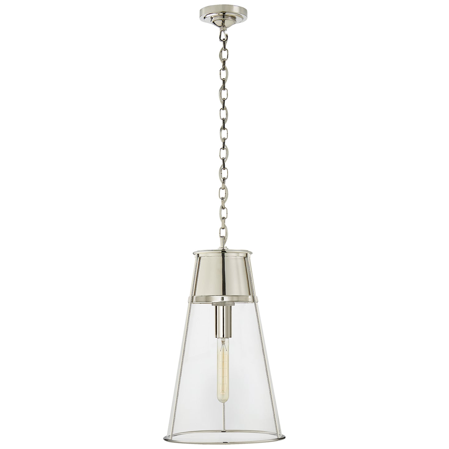 Visual Comfort Signature - TOB 5753PN-CG - One Light Pendant - Robinson - Polished Nickel